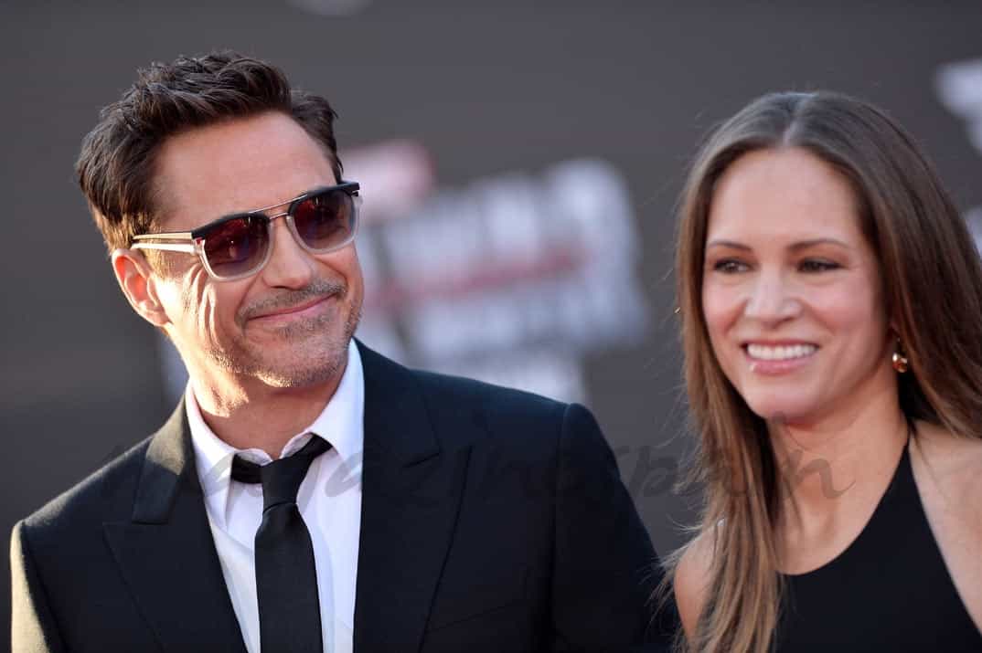 robert-downey-jr-y-su-esposa-susan-en el estreno de capitan america civil war