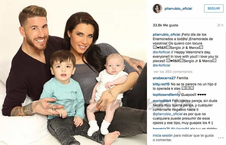 sergio-ramos-y-pilar-rubio-con-sus-hijos en instagram