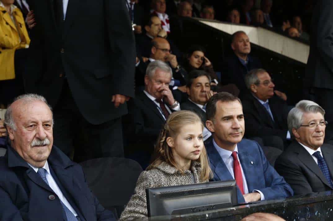 rey felipe, princesa leonor, futbol, atletico de madrid, copa de europa