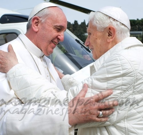 Una imagen histórica, Francisco I y Benedicto XVI juntos