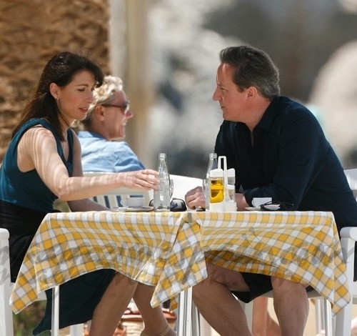 David Cameron y su esposa vaciones en Ibiza