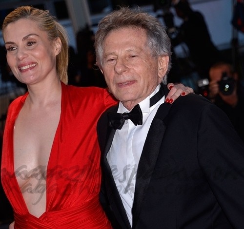 Roman Polanski y su esposa Emmanuelle Seigner en Cannes