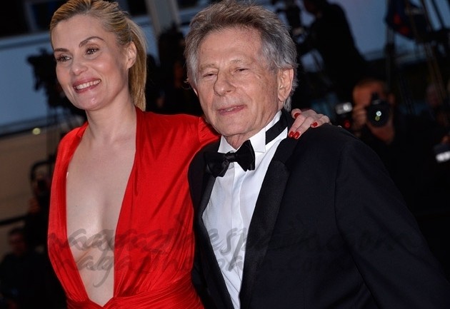 Roman Polanski y su esposa Emmanuelle Seigner en Cannes