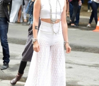 ARRIVALS AT CHANEL HAUTE COUTURE FALL/WINTER 2014-2015 SHOW