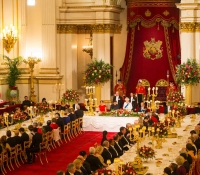 cena de gala en el palacio de buckingham