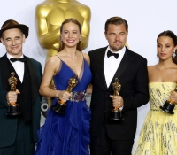 Alicia Vikander, Brie Larson, Leonardo DiCaprio and Mark Rylance