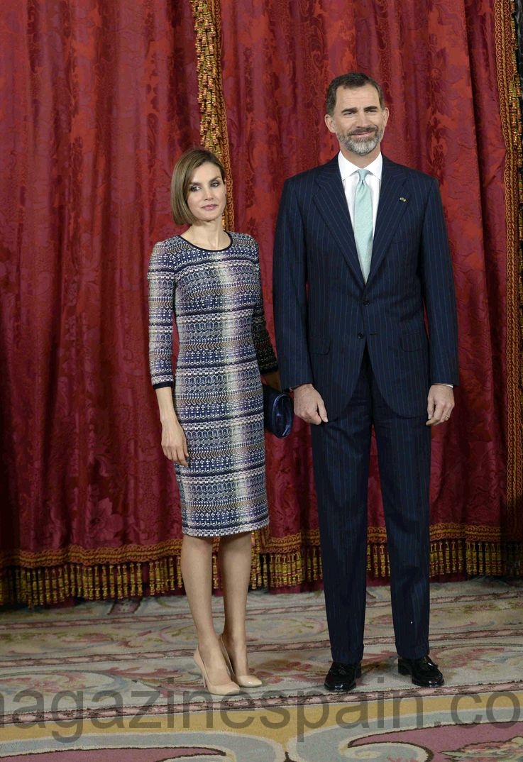 reyes de espana reciben al presidente de egipto Abdel Fattah Al-Sisi abril 2015
