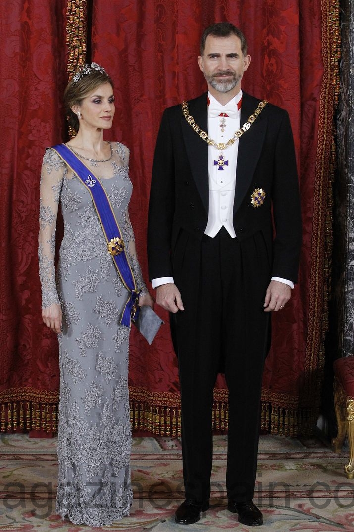 reyes de espana cena de gala con el presidente de colombia marzo 2015