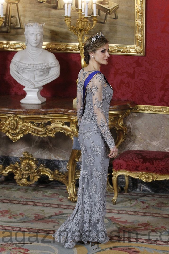 reina letizia cena de gala con el presidente de colombia marzo 2015