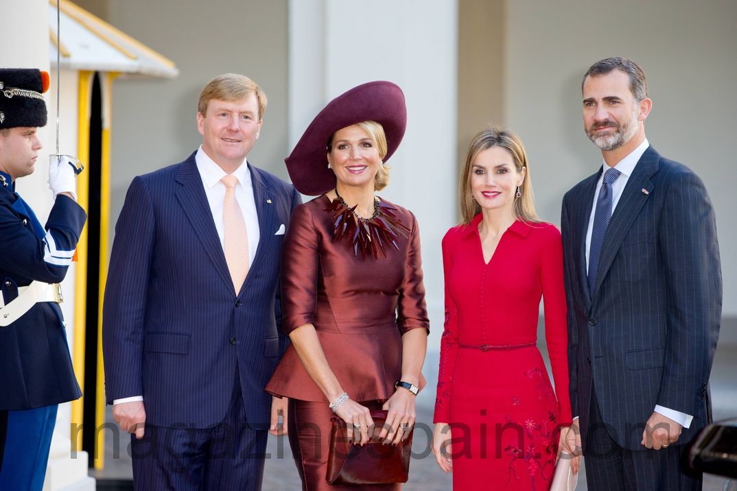 reyes de espana visitan a los reyes de holanda octubre 2014