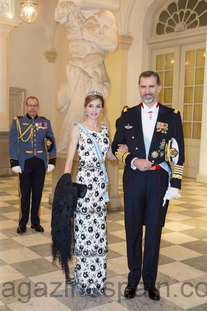 llegada a la cena de gala de los reyes de espana en dinamarca abril 2015
