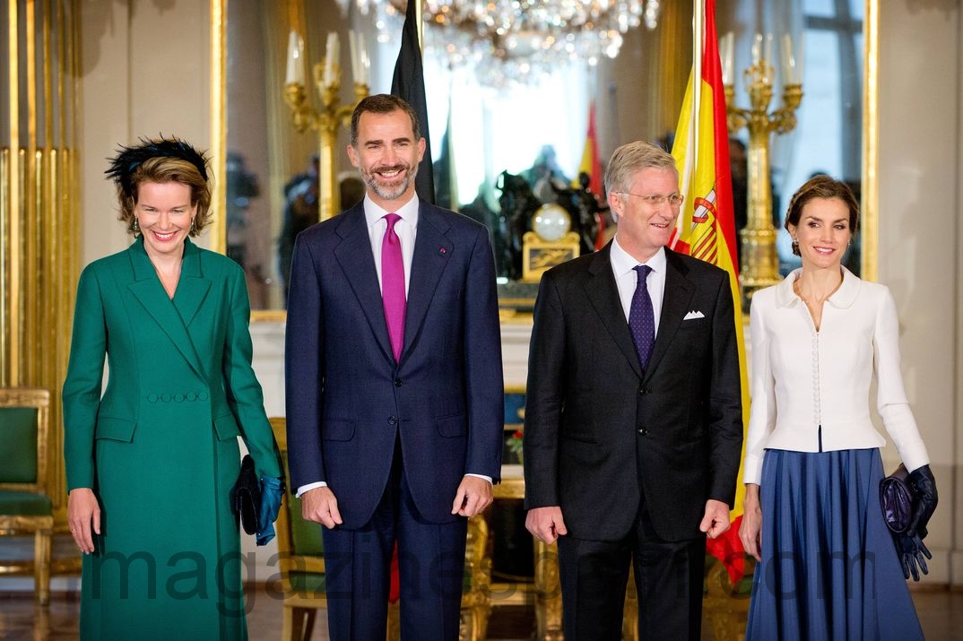 felipe y letizia con los reyes belgas noviembre 2014