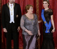 cena de gala en el palacio real con la presidenta de chile michelle bachelet octubre 2014