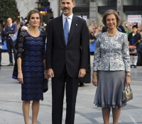 reyes de espana y la reina sofia en la entrega de los premios principe de asturias octubre 2014