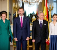 felipe y letizia con los reyes belgas noviembre 2014