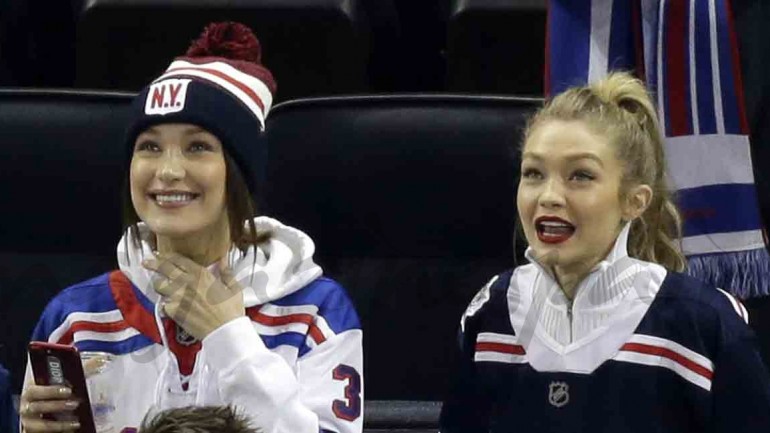 Gigi y Bella Hadid fans de los NY Rangers