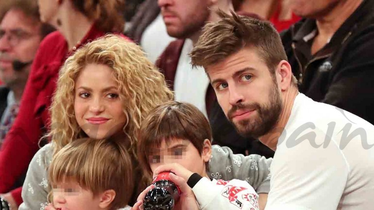 Shakira, Piqué y sus hijos fans de la NBA