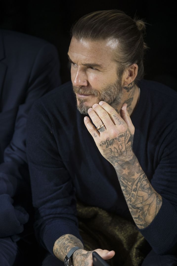 David Beckham en el desfile de Louis Vuitton