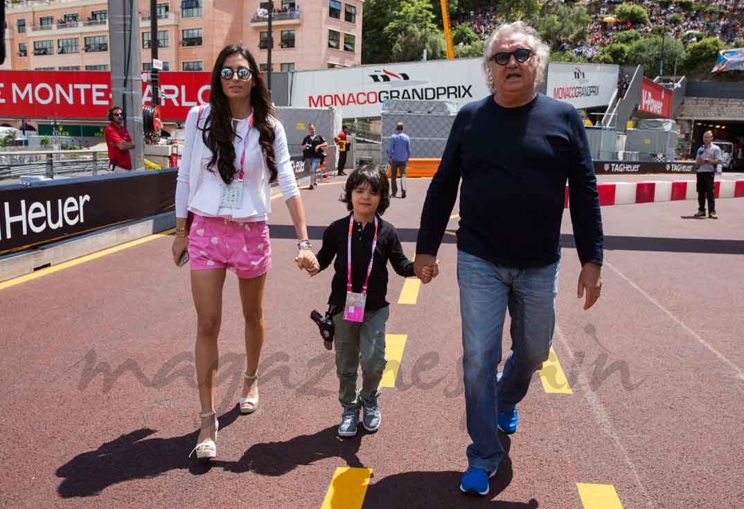 Flavio Briatore y Elisabetta Gregoraci en Kenia con su hijo Nathan Falco