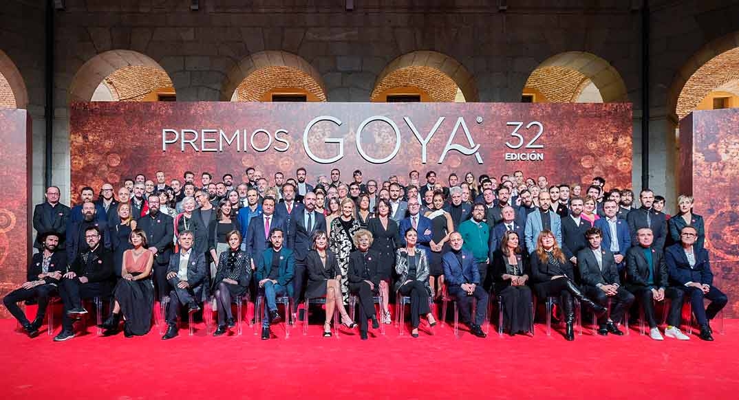 Foto familia nominados Goya 2018 ©Alberto Ortega - Cortesía de la Academia de Cine