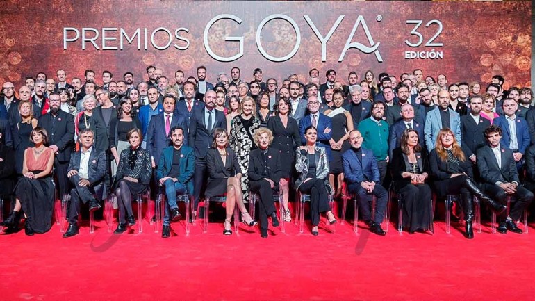 La foto de familia de los nominados a los Premios Goya 2018
