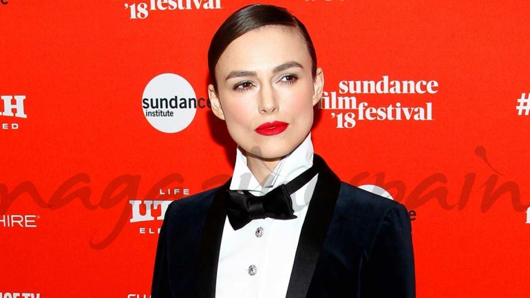 El sorprendente look masculino de Keira Knighley