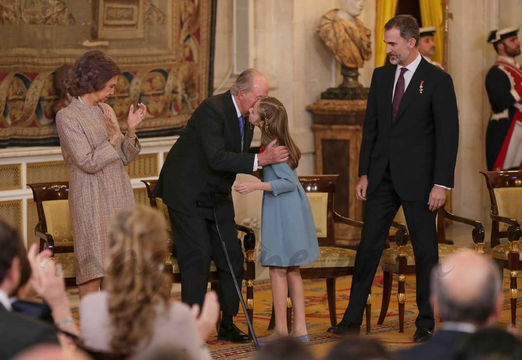 Reina Sofía, rey Juan Carlos, princesa Leonor y rey Felipe