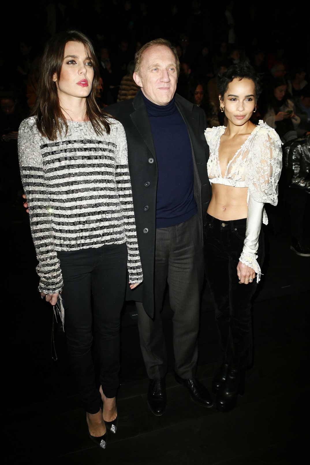 Carlota Casiraghi, Francois Pinault y Zoe Kravitz