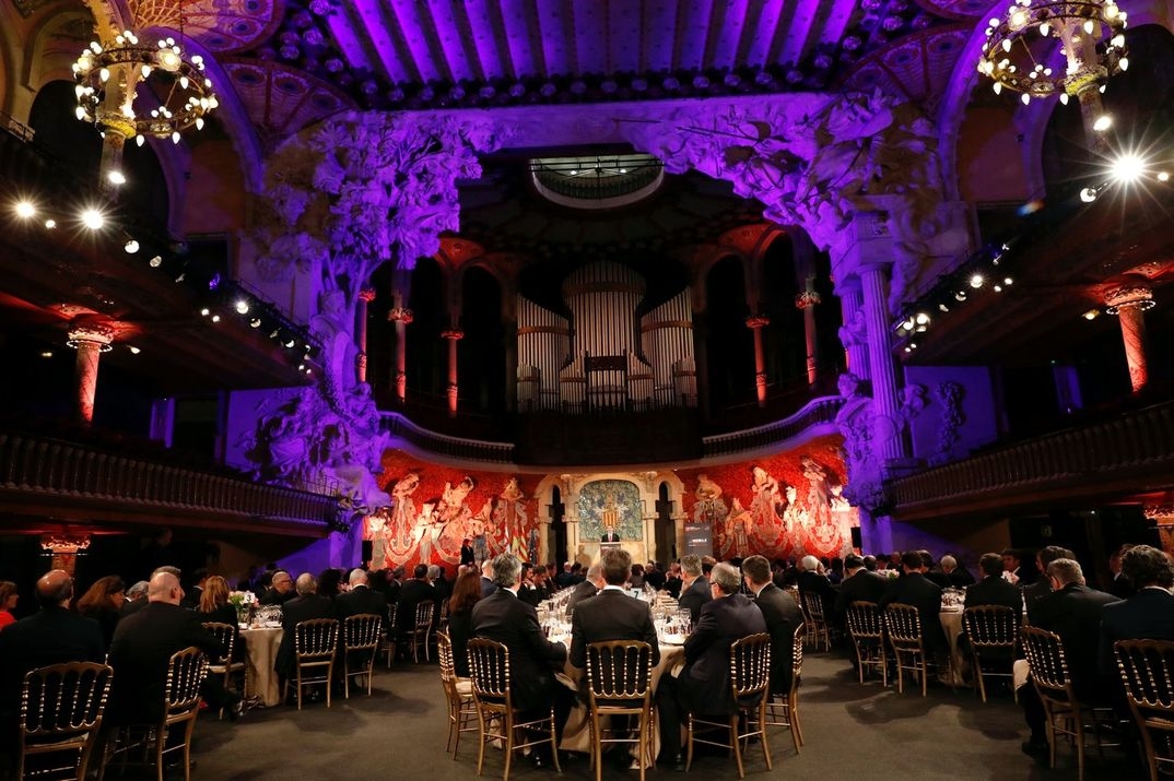 Vista general de la sala de conciertos del Palau de la Música © Casa S.M. El Rey