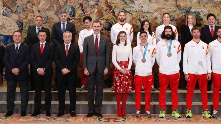 Los Reyes felicitan al equipo olímpico español de PyeongChang 2018