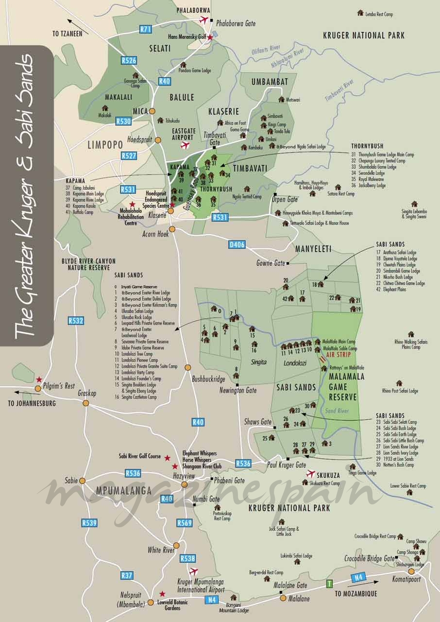 Mapa Lodges Privados