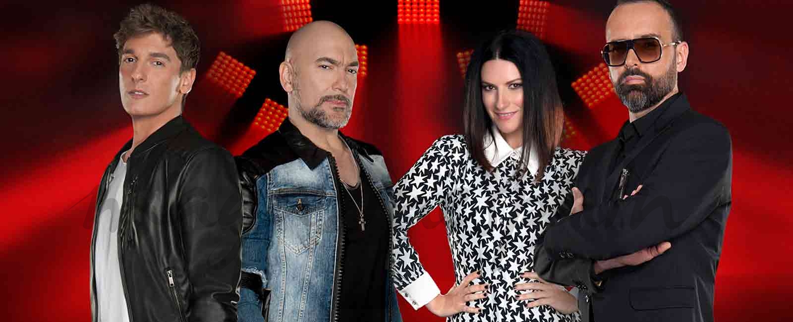 Xavi Martínez, Fernando Montesinos, Laura Pausini y Risto Mejide - Factor X - © Mediaset