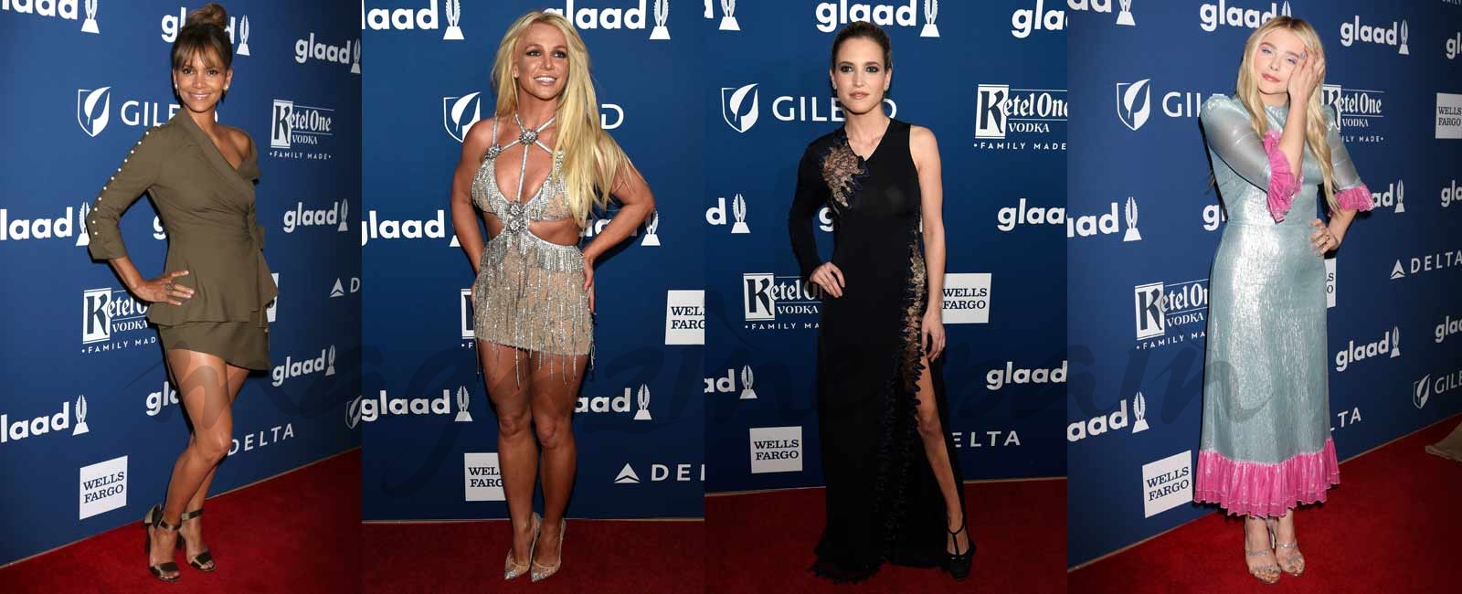 Halle Berry, Britney Spears, Ana Fernandez y Britney Spears - Premios GLAAD