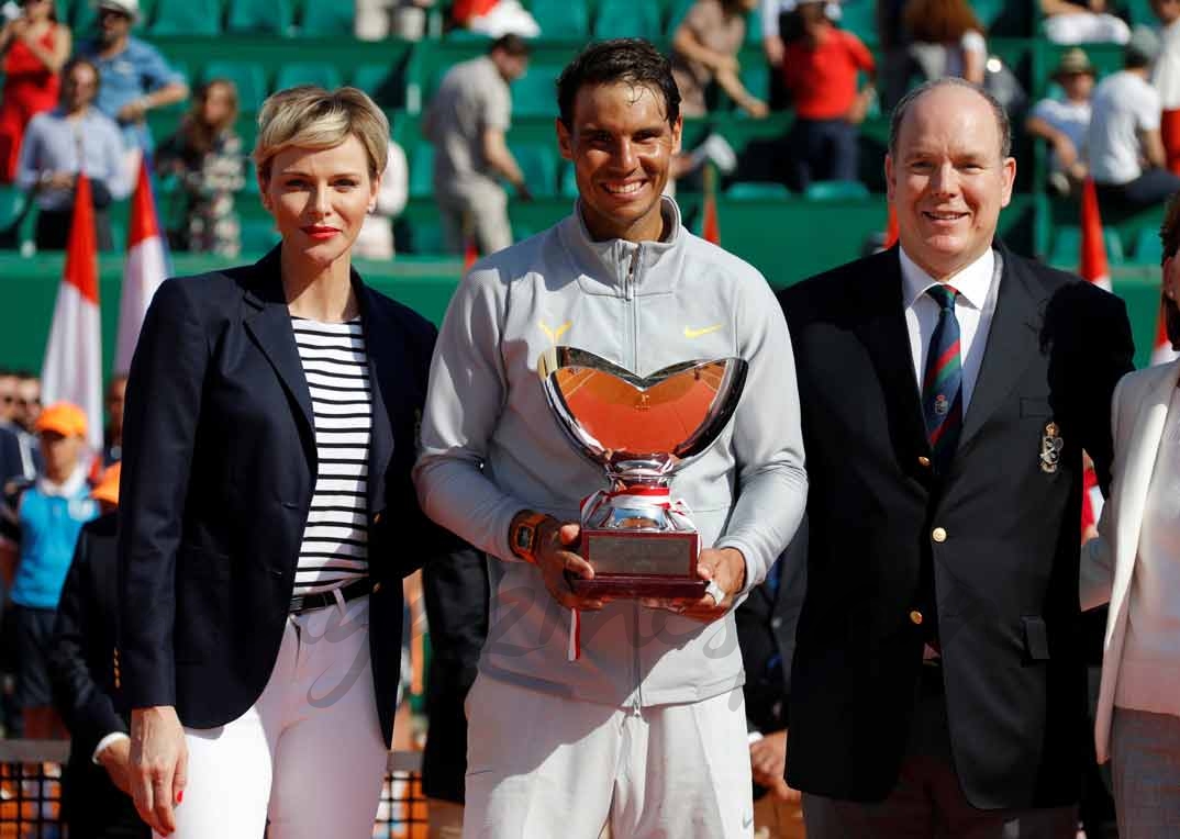 Príncipes Alberto y Charlene de Mónaco con Rafa Nadal