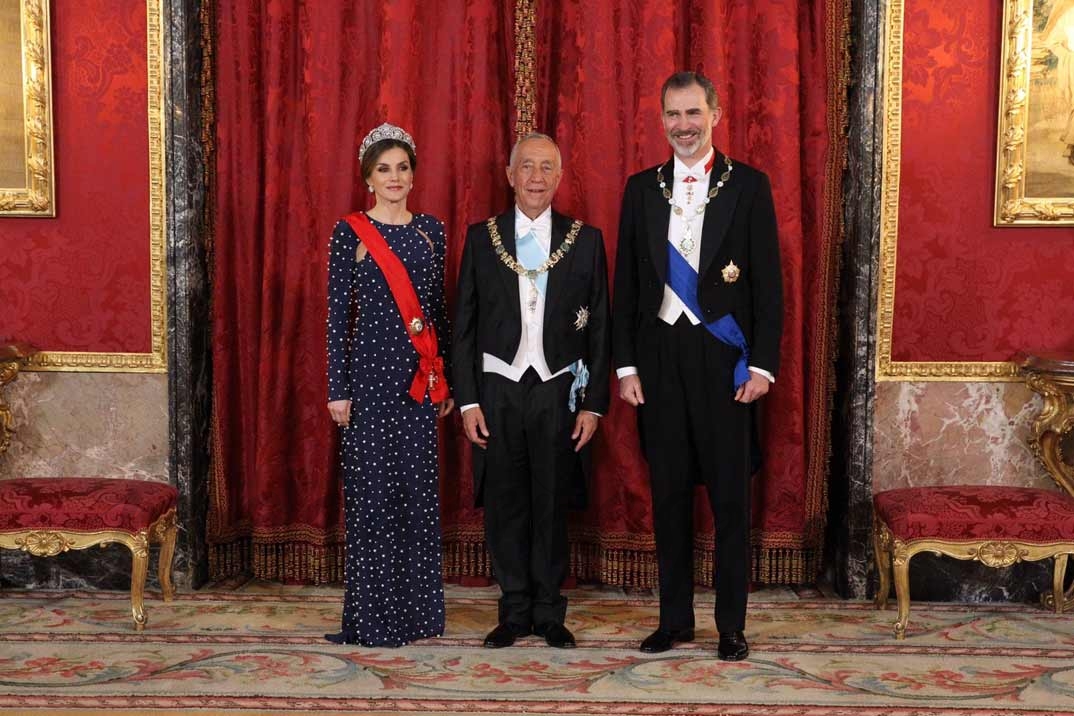 Reyes Felipe y Letizia con el Presidente de Portugal - Casa S.M. El Rey