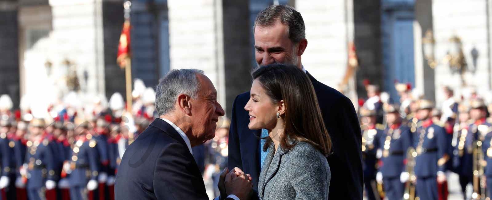 Los Reyes reciben al Presidente de Portugal