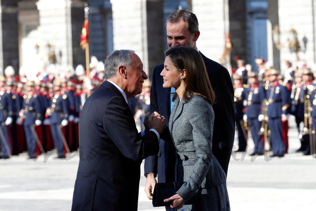 Los Reyes reciben al Presidente de Portugal © Casa S.M. El Rey