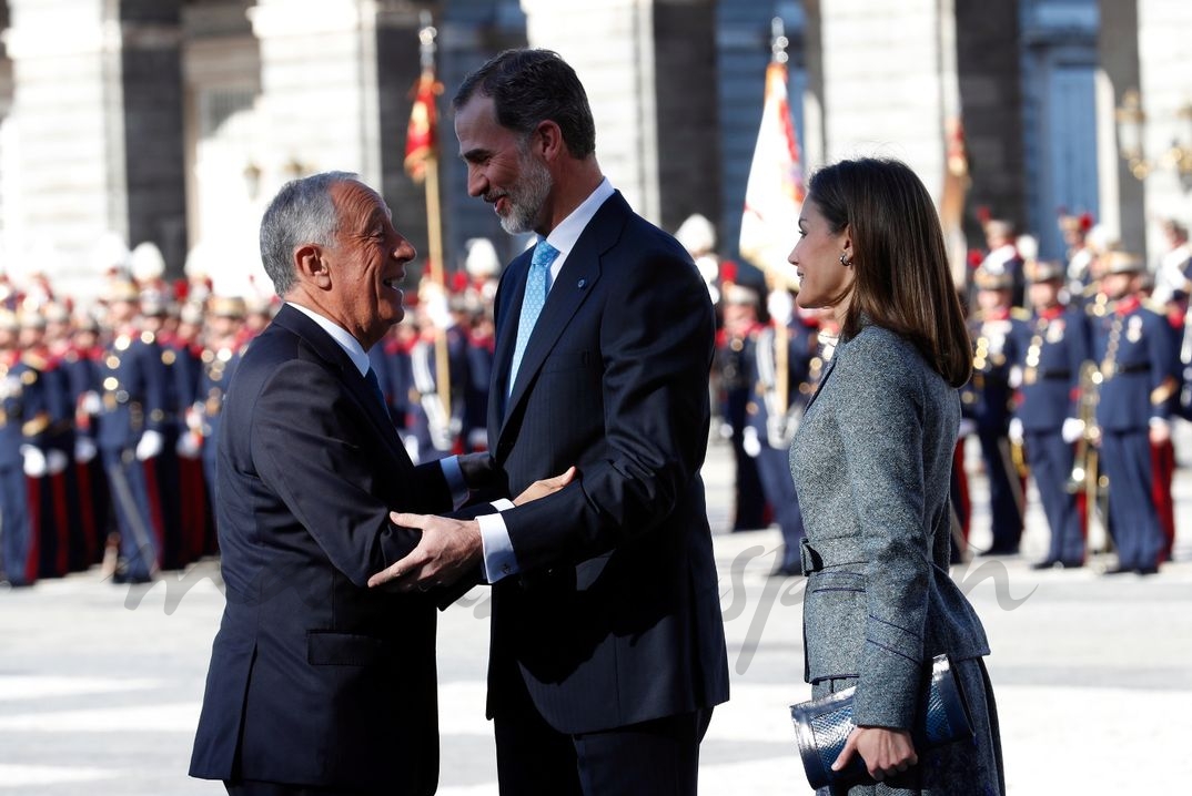 Los Reyes reciben al Presidente de Portugal © Casa S.M. El Rey