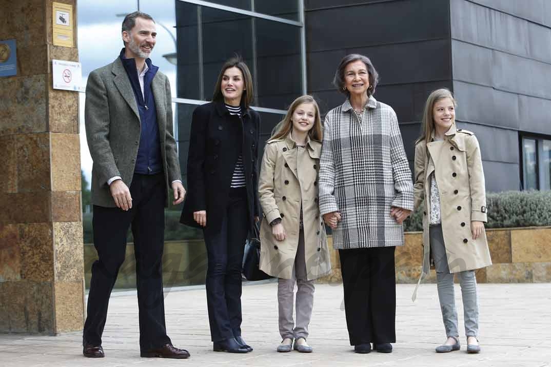 Rey Juan Carlos, Reina Letizia, Princesa Leonor, Reina Sofía, Infanta Sofía