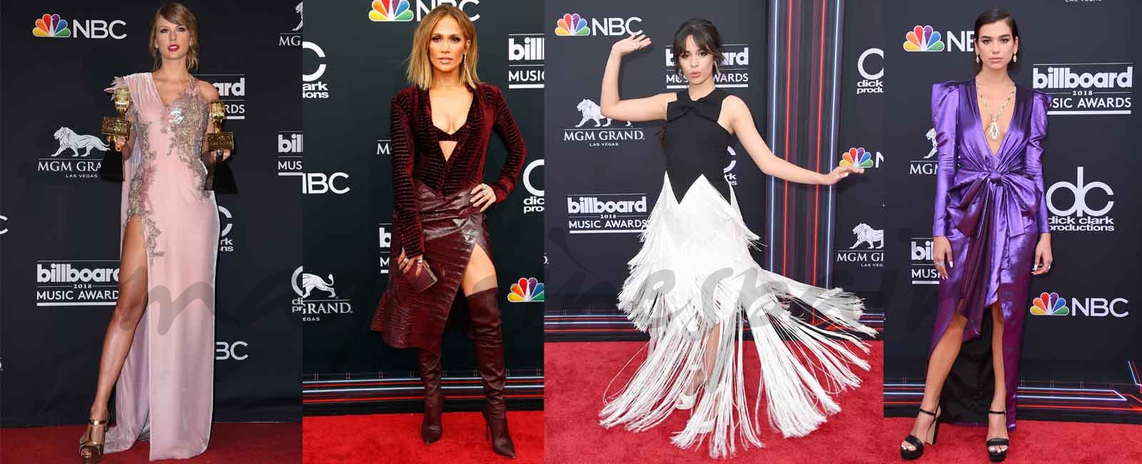 Taylor Swift, Jennifer López, Camila Cabello, Dua Lipa - Billboard 2018