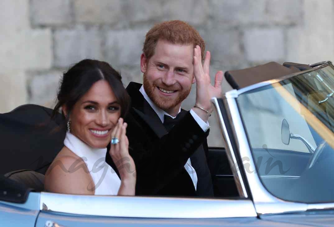 Meghan Markle con el príncipe Harry