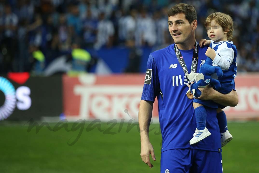 Iker Casillas con su hijo Lucas - Celebración Campeón Liga de Portugal - 6 Mayo 2018