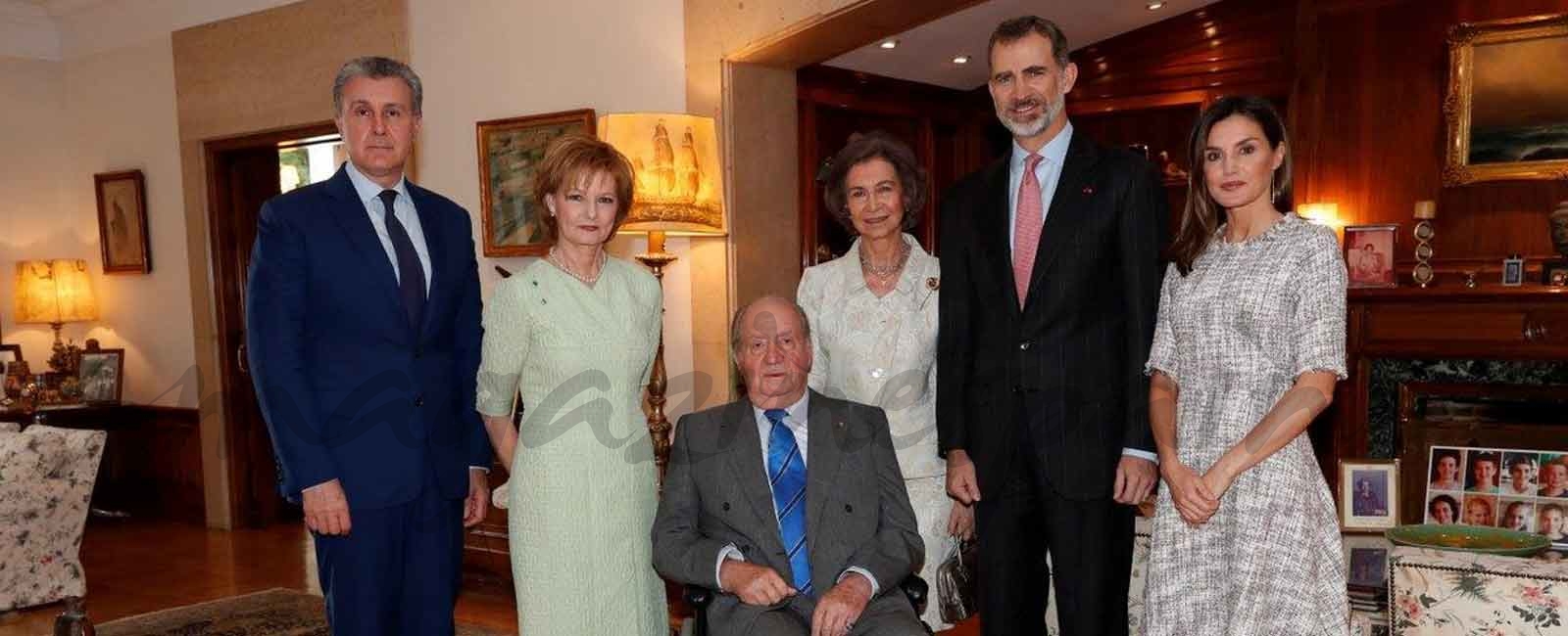 Los reyes Felipe y Letizia y los reyes Juan Carlos y Sofía, almuerzo con Margareta y Radu de Rumanía