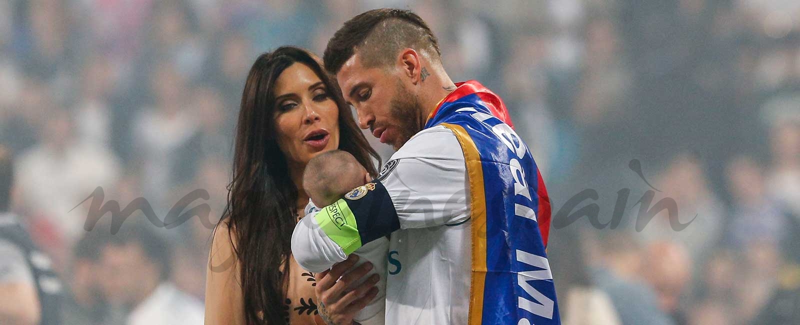 Sergio Ramos y Pilar Rubio con el pequeño Alejandro