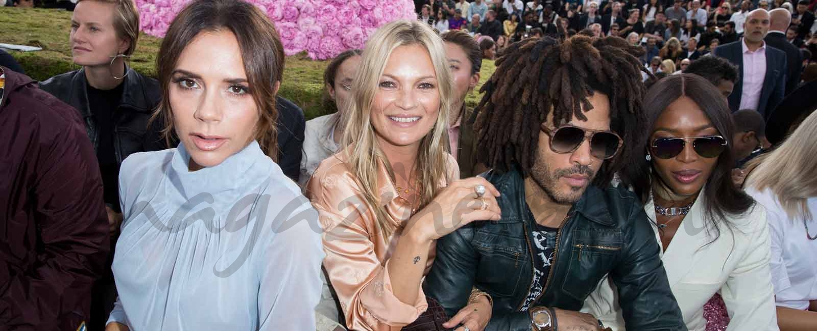 Desfile de famosos VIP en el front row de Dior  Homme