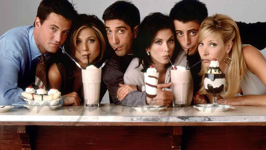 Friends: Matthew Perry, Jennifer Aniston, David Schwimmer, Courteney Cox, Matt LeBlanc y Lisa Kudrow Copyright NBC Television
