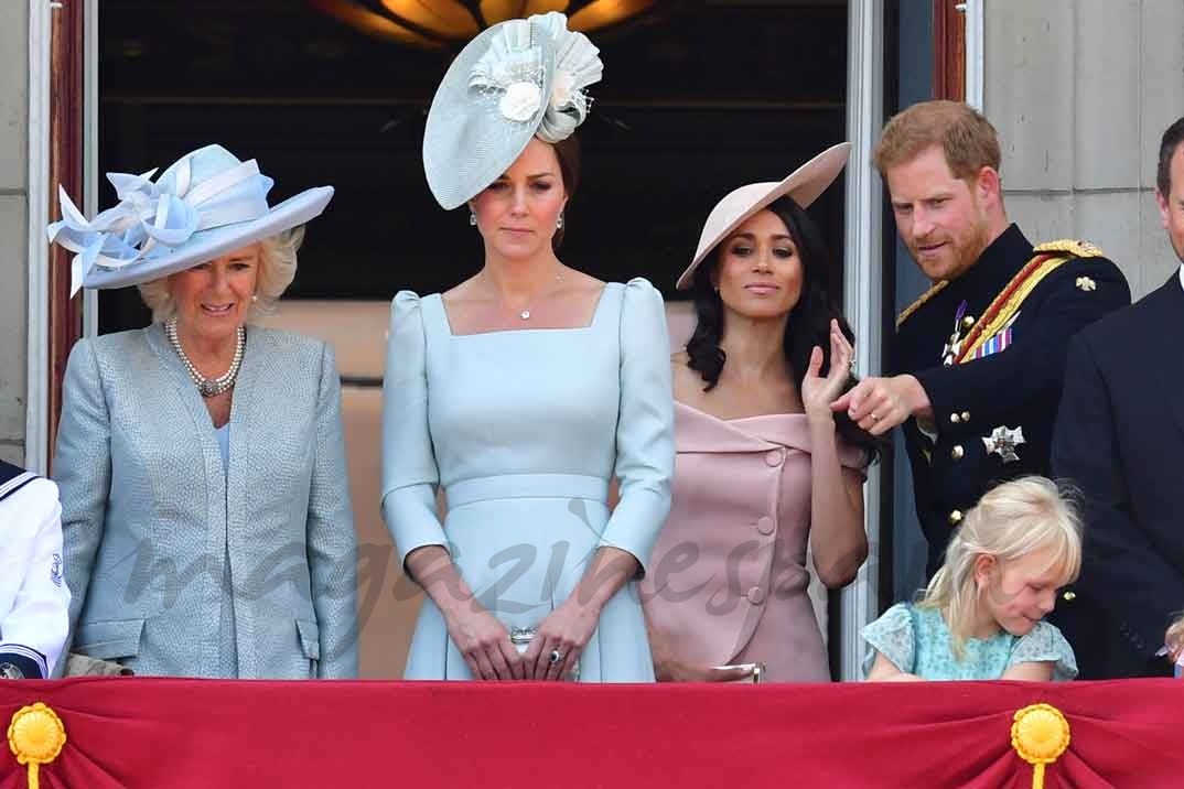 Duquesa de Cornwall, Duquesa de Cambridge, Meghan Markle y el príncipe Harry