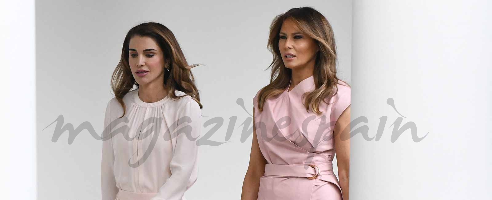 El duelo en rosa de Melania Trump y Rania de Jordania