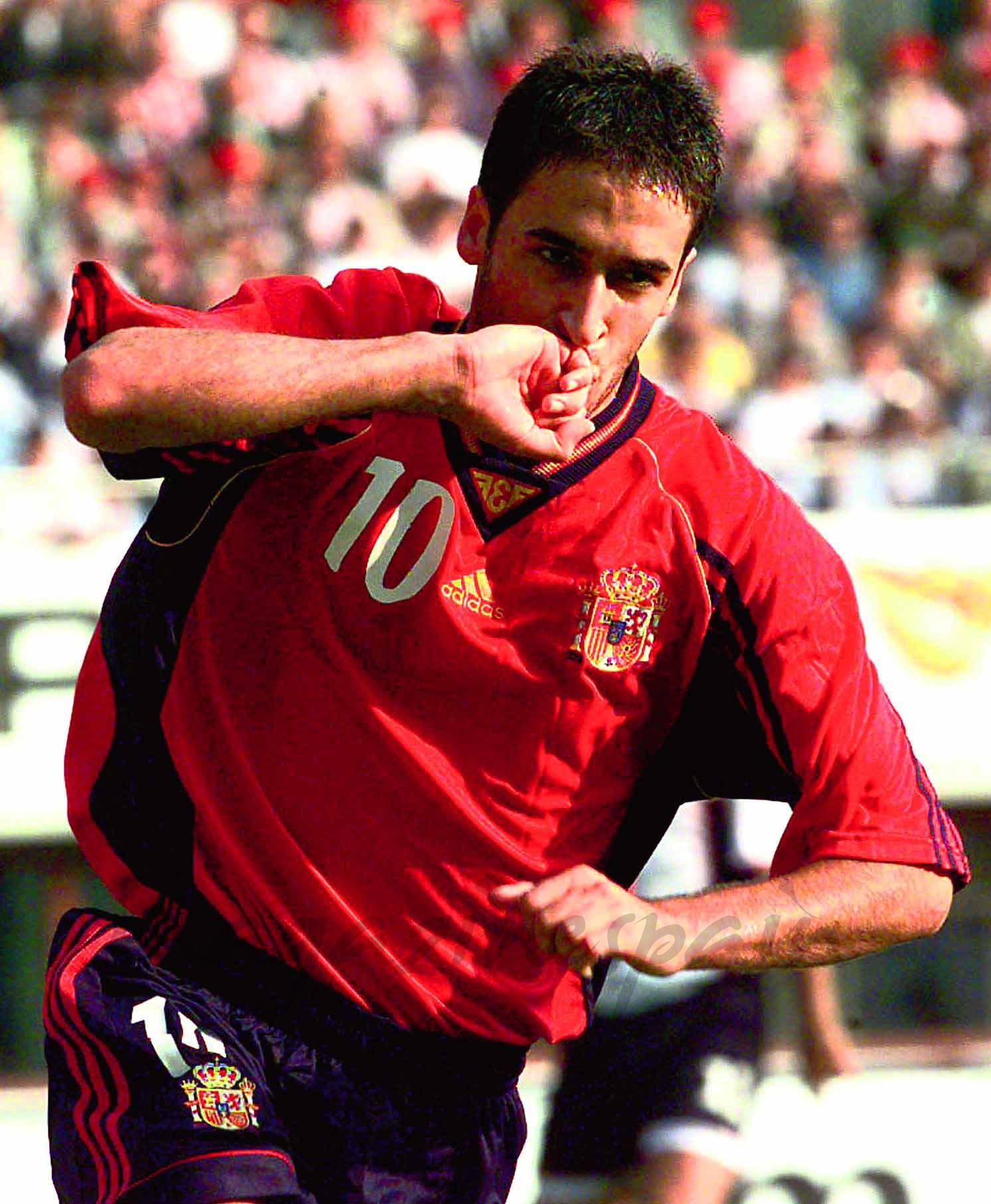 Raúl González con la Selección Española - 1999