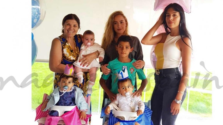 Las imágenes más entrañables del primer cumpleaños de Eva y Mateo, los mellizos de Cristiano Ronaldo